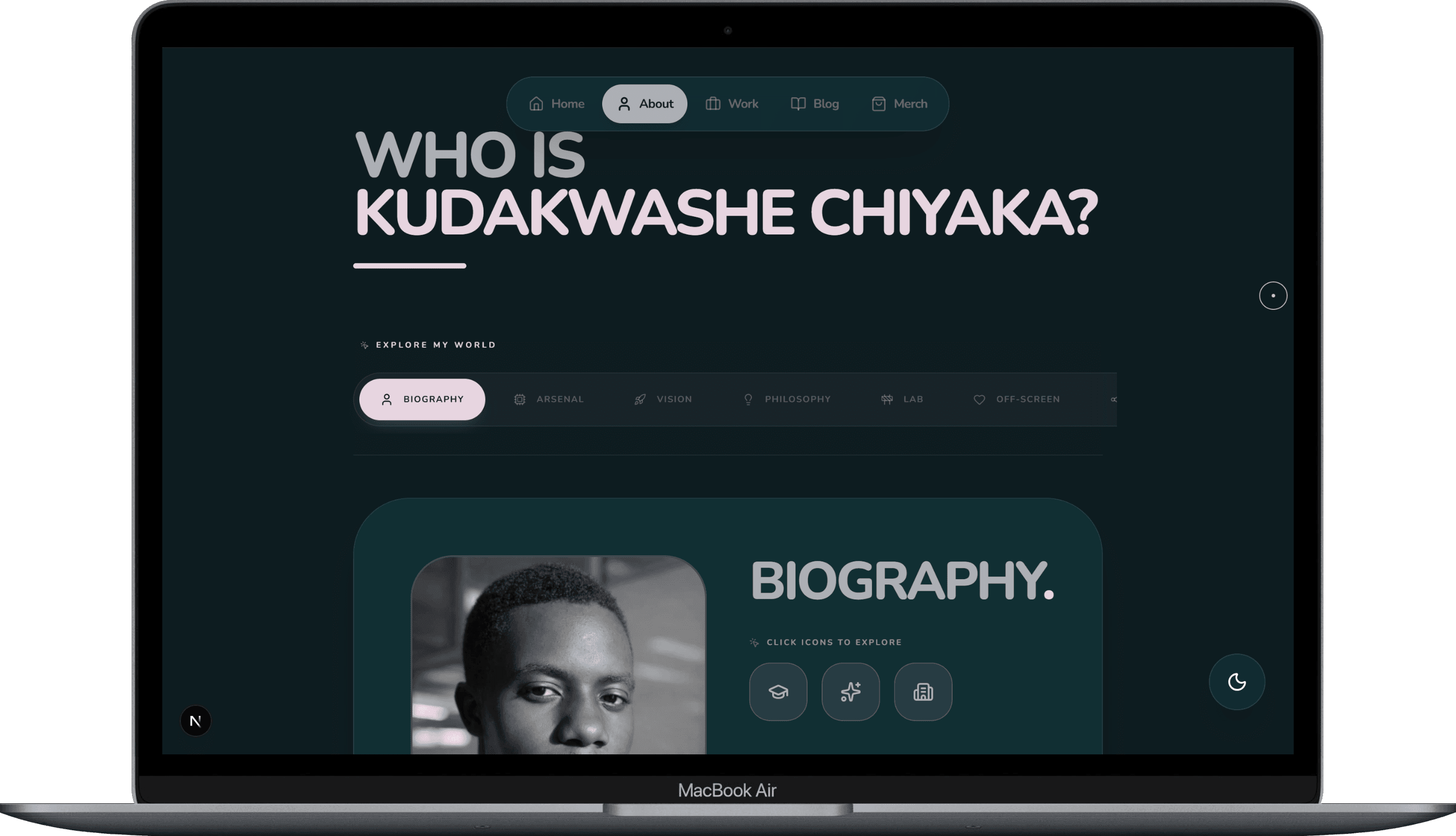 kchiyaka.com portfolio preview